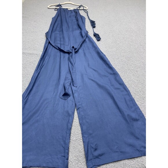 Anthropologie Corey Lynn Calter Jumpsuit Women Blue Sleeveless Linen Small NWT - Picture 2 of 10